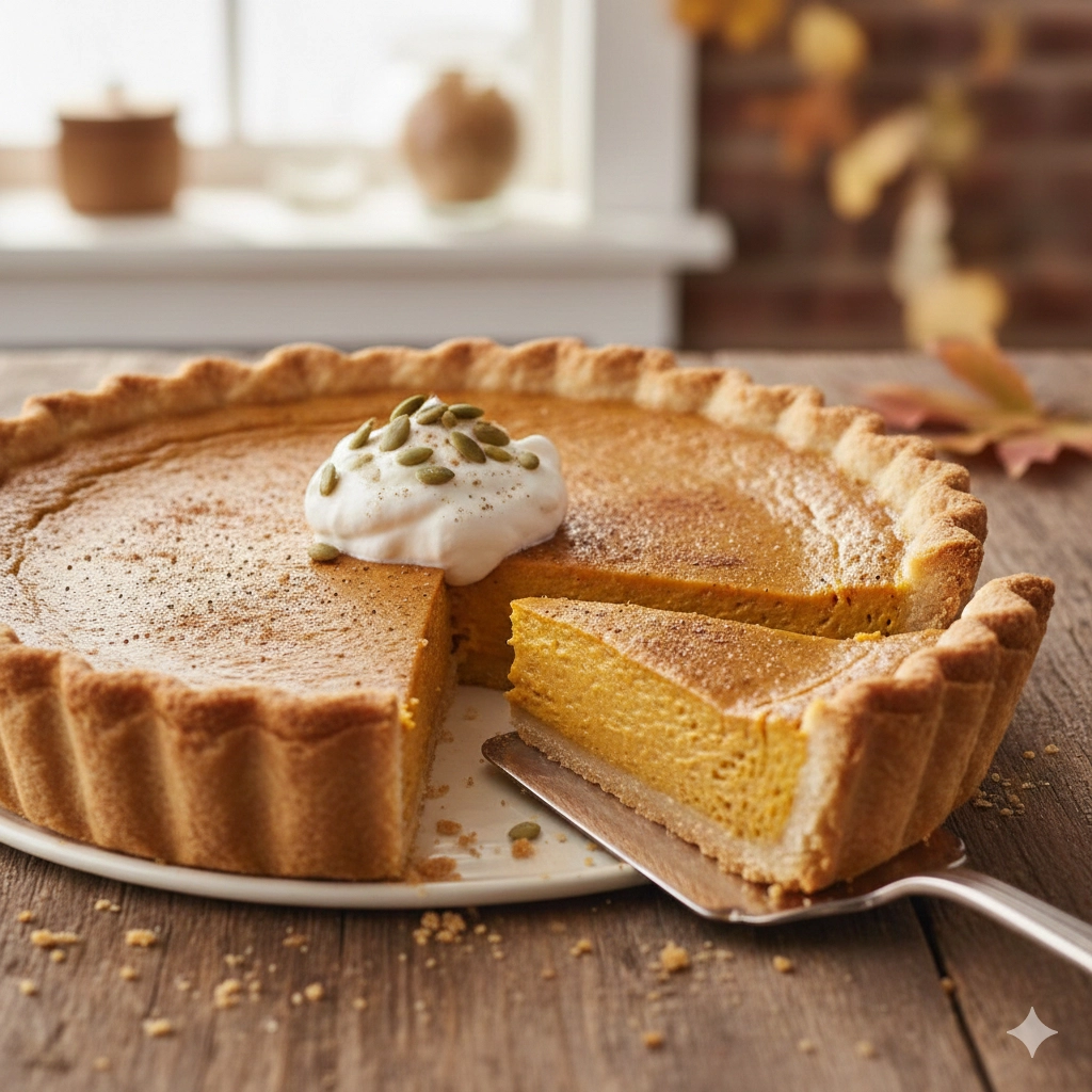 Creamy Pumpkin Pie with a Graham Cracker Crust