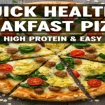 Quick Healthy Breakfast Pizza Recipe High Protein & Easy