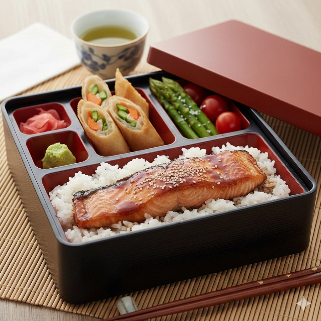 Teriyaki Salmon Bento Box