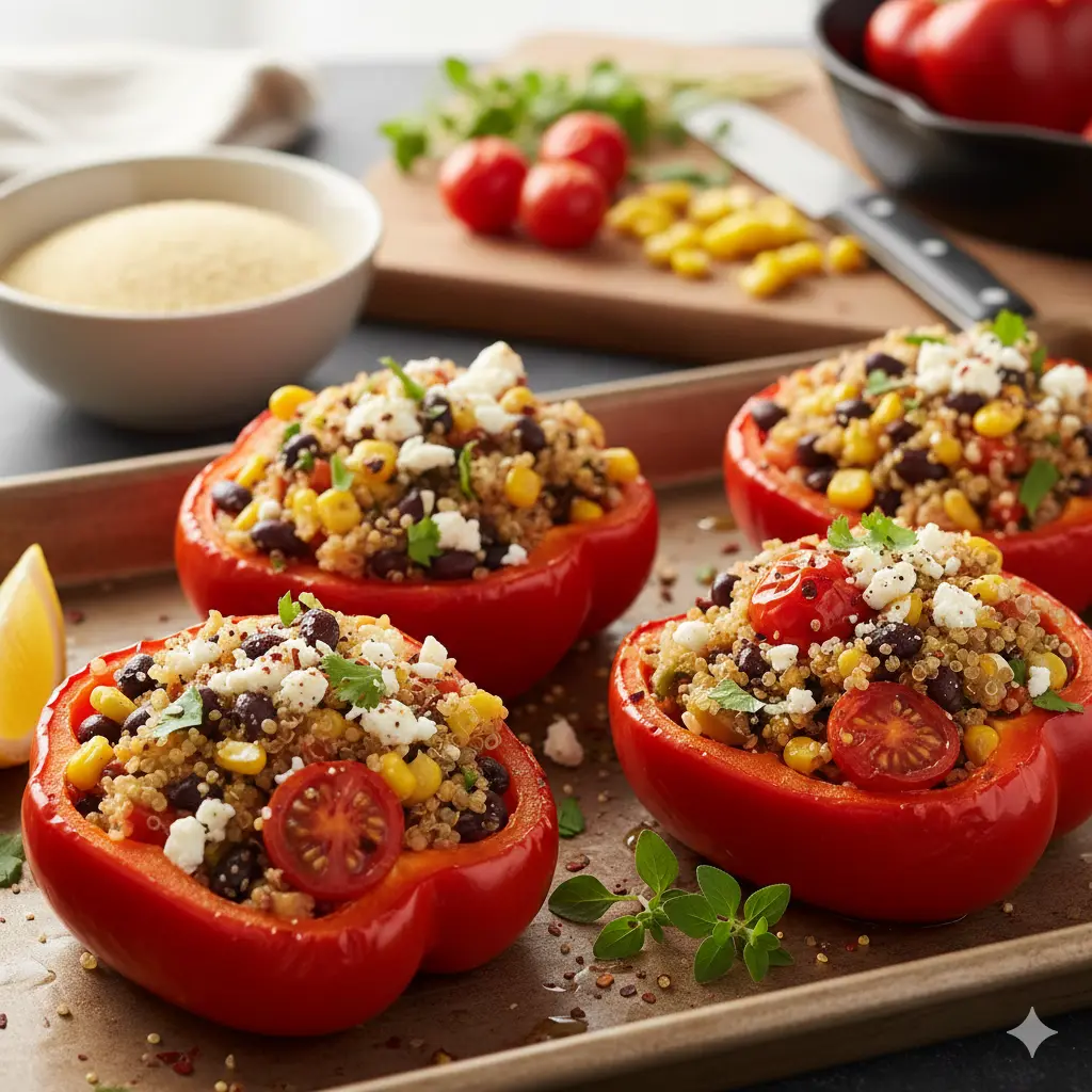 Vegetarian Quinoa Stuffed Peppers