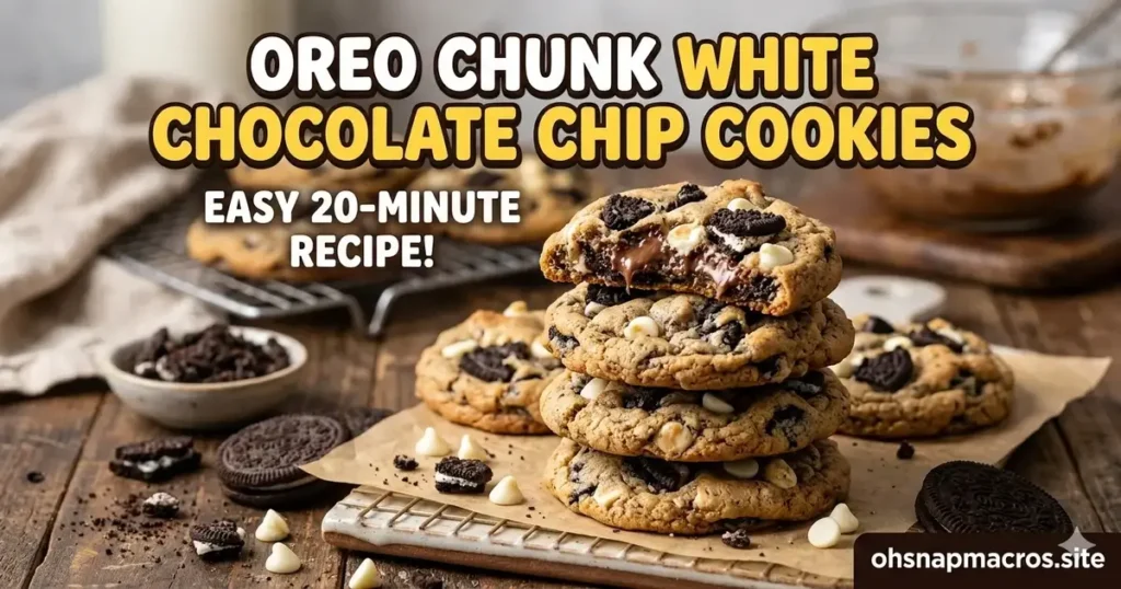 Oreo Chunk White Chocolate Chip Cookies Easy 20-Minute Recipe